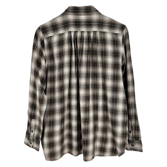 Ralph Lauren RL Utility Denim & Supply Womens Large Gray Olive Blouse Shirt Top - Picture 7 of 7